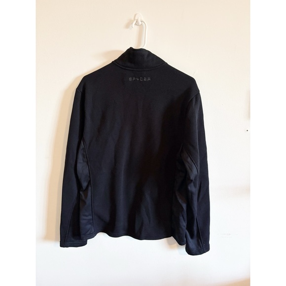Spyder Mens Bandit 1/2 Zip Fleece Sweater Black - Picture 4 of 4
